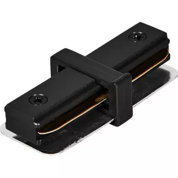 Коннектор Jazzway PTR CI-BL I-образный для соединения трековых шинопроводов встраиваемых цвет черный