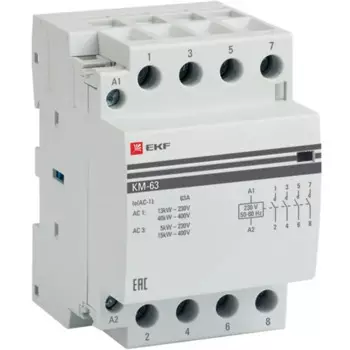 Контактор EKF КМ 4NО 63 А 230-400 В