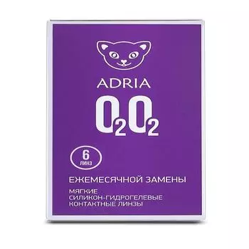 Линзы контактные Adria/Адриа o2o2 (8.6/+4,50) 6шт
