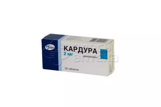 Кардура 2мг таблетки, 30 шт