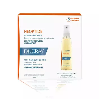 Ducray, Лосьон "Neoptide" от выпадения волос для женщин, 3 х 30 мл