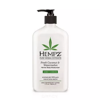Hempz, Молочко для тела увлажняющее Кокос и арбуз, 500 мл