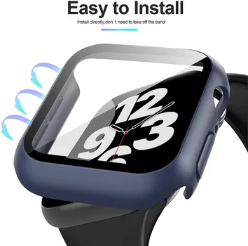 Защитная пленка из закаленного стекла для Apple Watch Series 8, 7, 6, 5, 4 Se 2020 Ultra, 41 мм, 45 мм, 44 мм, 40 мм, 49 мм, 38 мм, 42 мм, Iwatch S7, защитная пленка 38mm белый