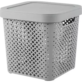 Корзина для хранения Plast Team Mien 31x30x31 см полипропилен цвет серый