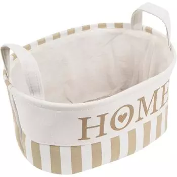 Корзина Home, 270x180x360 мм, 13 л, ткань, цвет бежевый