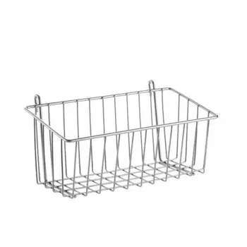 Корзина навесная для стеллажа Spaceo 28x13.1x13.5 см цвет хром
