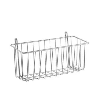 Корзина навесная для стеллажа Spaceo 28x9.7x13.5 см цвет хром