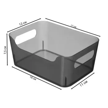 Корзина Scandi 17x7.5x12 см полипропилен цвет черный