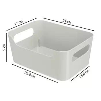 Корзина Scandi 24x9x17 см полипропилен цвет светло-серый
