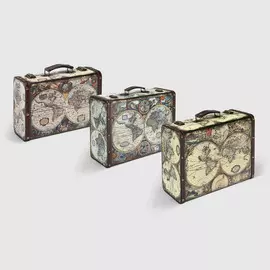 Чемодан декоративный Grand forest карта мира 30x20x9 см