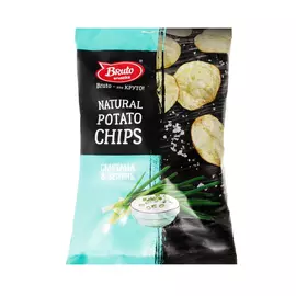 Чипсы картофельные Bruto со вкусом сметана и зелени 150 г