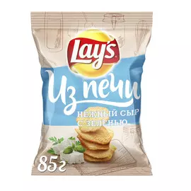 Чипсы картофельные Lays Из печи Нежный сыр с зеленью 85 г