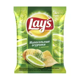 Чипсы картофельные Lays Малосольные огурчики с укропом 80 г