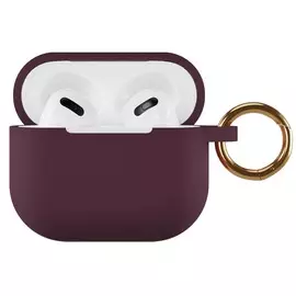 Чехол для наушников VLP Silicone Case с кольцом для AirPods 3 SCAP4-25MS марсала