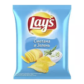 Чипсы картофельные Lays Сметана и зелень 50 г