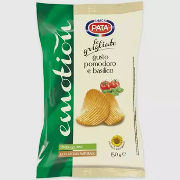 Чипсы картофельные Pata Emotion рифленые со вкусом томата и базилика 150 г