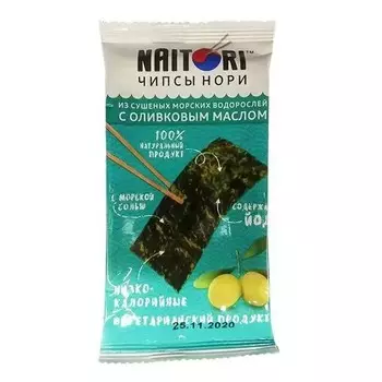 Чипсы нори Naitori с оливковым маслом, 3 г