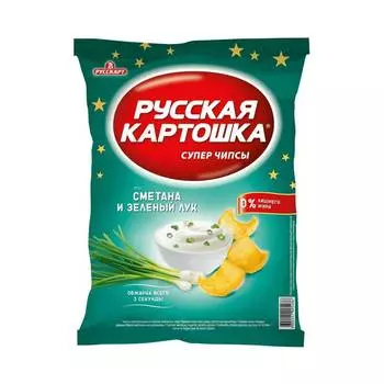 Чипсы Русскарт Русская картошка сметана и лук 140 г