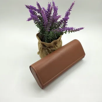 Модный и щедрый кожаный футляр для очков при близорукости, кожаный футляр для солнцезащитных очков, футляр для очков, футляр для очков, чехол для очков кофейный