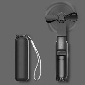 1 шт. модный портативный ручной вентилятор с USB-перезаряжаемым аккумулятором 2000 мАч мини-вентилятор небольшой карманный вентилятор для путешествий на свежем воздухе белый