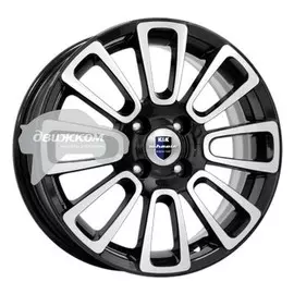 Литые диски K&amp;K 6x15/4x100 D54,1 ET48 Неман (КС717) Черный+серебристый