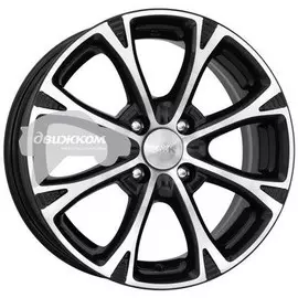 Литые диски K&amp;K 6x15/4x100 ET38 D67,1 Блюз (КС606) Алмаз черный