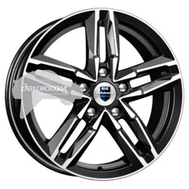 Литые диски K&amp;K 6x16/5x114,3 D67,1 ET45 Sayan (КС731) Черный+серебристый