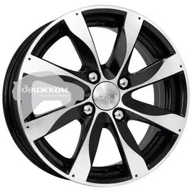 Литые диски K&amp;K 5,5x14/4x100 ET43 D60,1 Джемини Алмаз черный