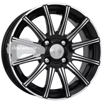 Литые диски K&amp;K 5,5x14/5x100 ET38 D57,1 Сиеста Алмаз черный