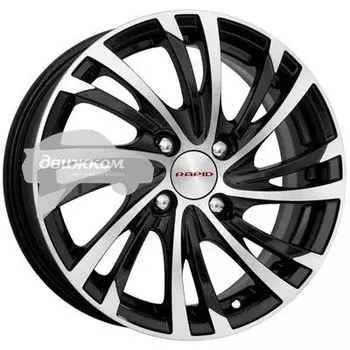 Литые диски K&amp;K 6x15/4x100 ET45 D67,1 Мейола (КС643) Алмаз черный