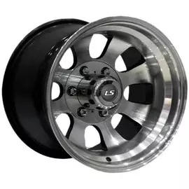 Литые диски LS 10x15/6x139,7 ET-45 D106,1 889 MBLP (конус, Колпак+лого)