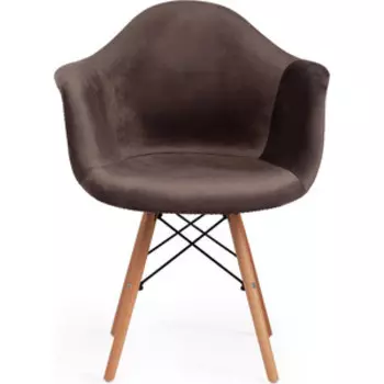 Кресло TetChair Secret De Maison cindy soft (Eames) (mod. 101) дерево береза/металл/мягкое сиденье/ткань серый (HLR 24)/натуральный