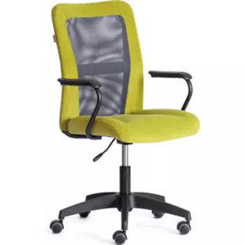 Кресло TetChair STAFF флок/ткань, олива/серый, 23/W-12 (21454)