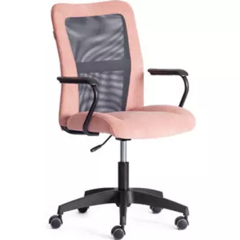 Кресло TetChair STAFF флок/ткань, розовый/серый, 137/W-12 (21455)