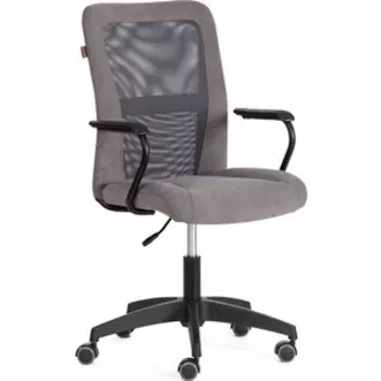 Кресло TetChair STAFF флок/ткань, серый, 29/W-12 (21298)