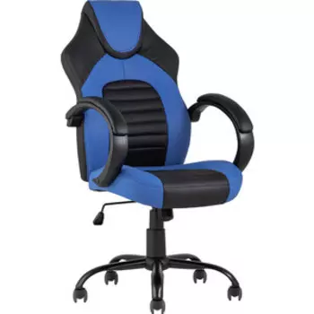 Кресло спортивное TopChairs Racer Midi черно-синее