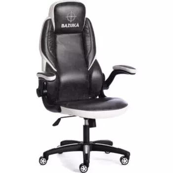 Кресло TetChair BAZUKA кож/зам серый/белый 2TONE/2TONE перф/36-01