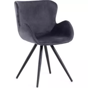 Кресло TetChair Boeing (mod. 9120) металл/вельвет 42x58x84,5x47 серый (HLR 21)/черный