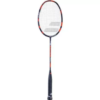 Ракетка для бадминтона Babolat First II, арт. 601328-104, алюминиевый обод, со струнами, красный
