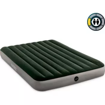 Надувной матрас Intex Downy Airbed 152х203х25см встр. ножной насос, 64763