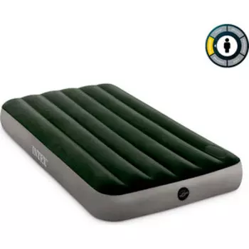 Надувной матрас Intex Downy Airbed 99х191х25см встр. ножной насос, 64761