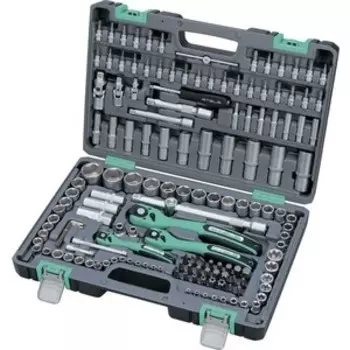 Набор торцевых головок и бит Stels 1/4'' 3/8'' 1/2'' 151 предмет (14114)