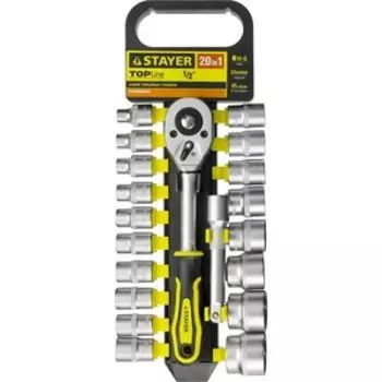 Набор торцевых головок Stayer Standard 8-32 мм 1/2'' 20 предметов (27750-H20)