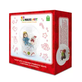 Набор для создания снежного шара Maxi Art Снеговик и Ангелок