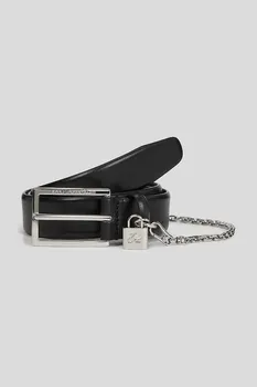 Кожаный ремень Karl Lagerfeld, черный