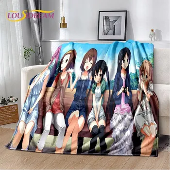 K-ON Cartoon Cute Lolita Kawaii Girls Мягкое плюшевое одеяло, фланелевое одеяло, плед для гостиной, спальни, кровати, дивана, пикника 30x40in
