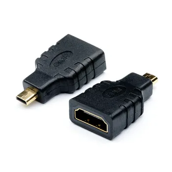 Переходник (адаптер) HDMI(19F)-Micro HDMI(19M) v2.0 4K, черный Atcom AT6090 (AT6090)