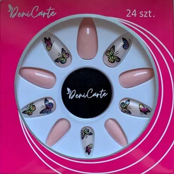 Типсы для искусственных ногтей с клеем, 24 шт. Deni Carte