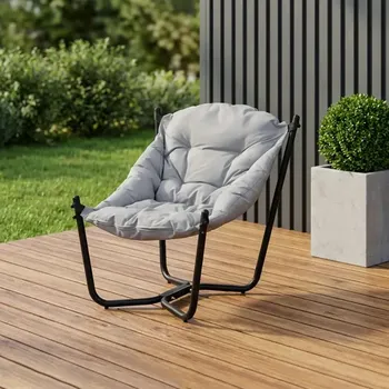 Кресло Capri CPR001 83x50x86 см сталь/полиэстер цвет серый