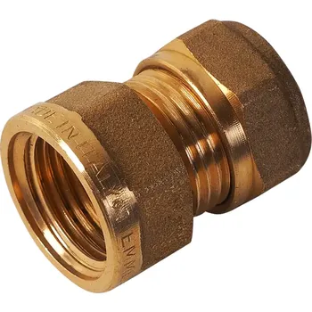 Соединитель обжимной Tiemme внутренняя резьба 15x1/2" мм медь 1100007